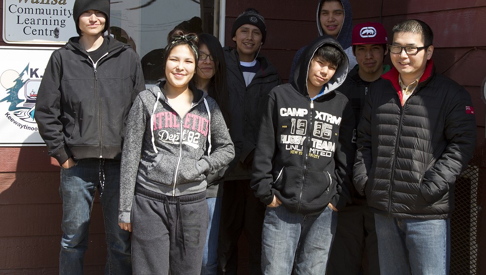 Étudiants à la Première nation de Sachigo Lake