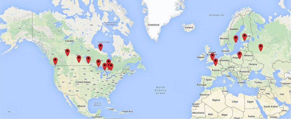 Copie d'écran de latitudes nordiques mondiales