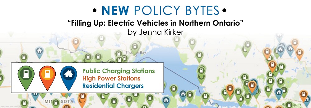 map of charging stations in Northern Ontario