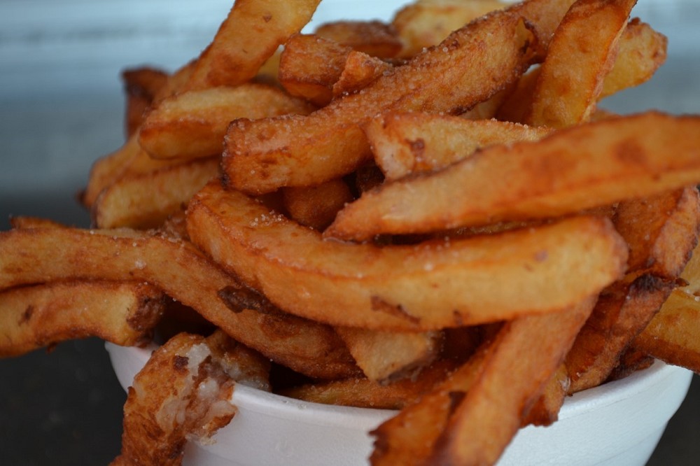 close up of chips from the truck